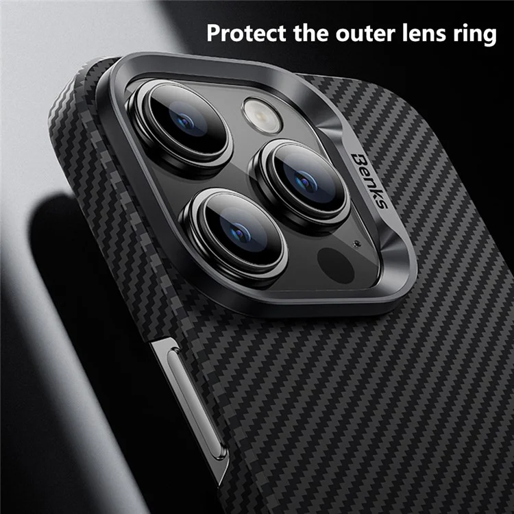 BENKS For iPhone 16 Pro Max Magnetic Case 600D Kevlar Aramid Fiber Phone Cover