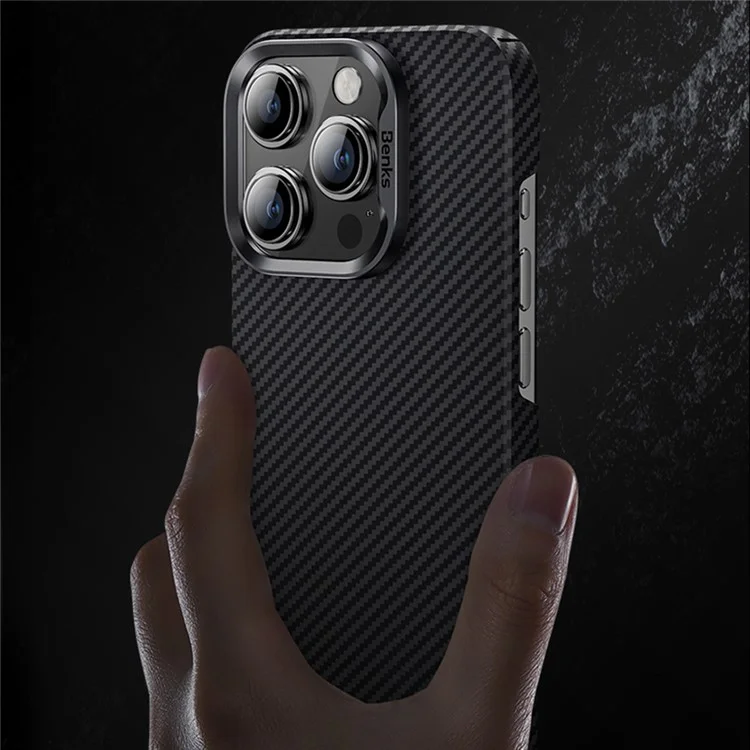 BENKS For iPhone 16 Pro Max Magnetic Case 600D Kevlar Aramid Fiber Phone Cover