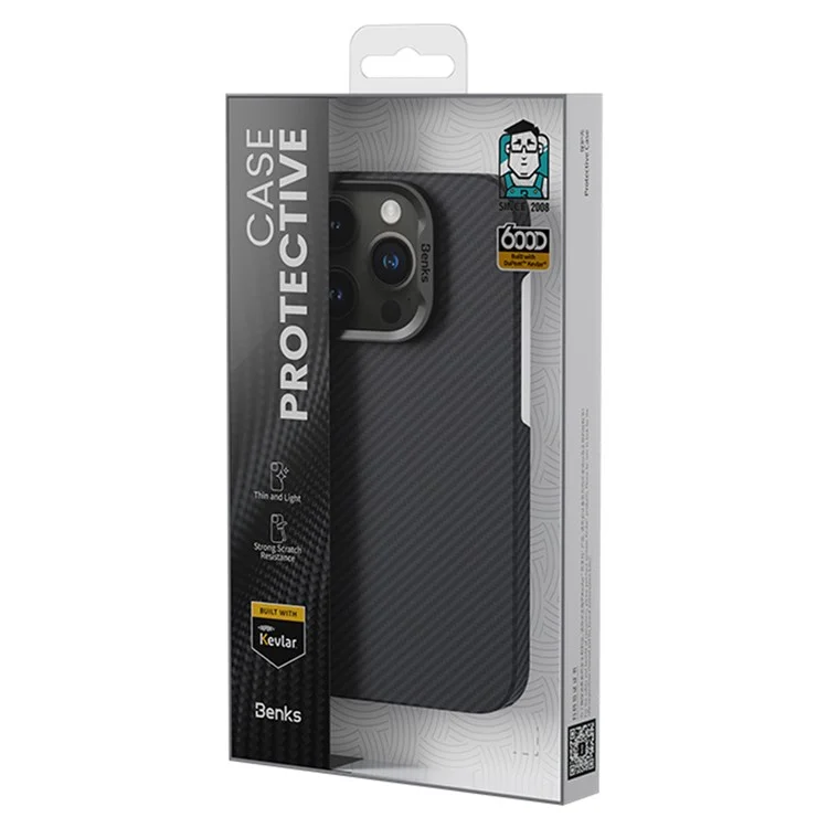 BENKS For iPhone 16 Pro Max Magnetic Case 600D Kevlar Aramid Fiber Phone Cover