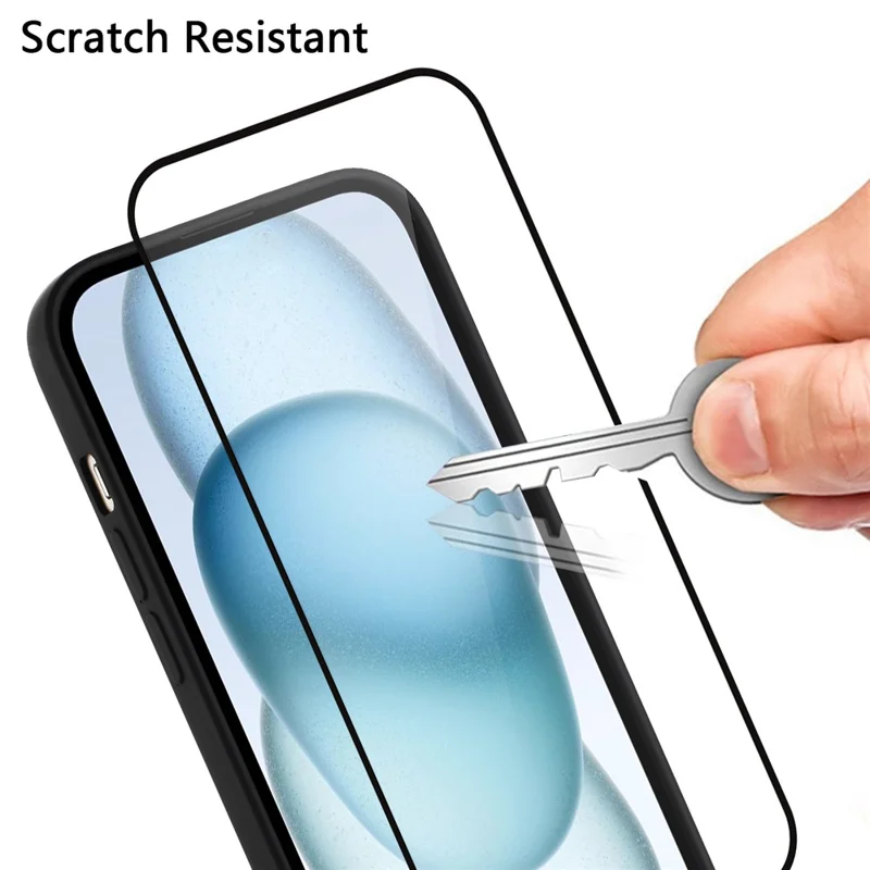 WANLONFENG DKSM Series for Motorola Moto G54 5G TPU Case Electroplated Frame with Tempered Glass - Transparent Army Green