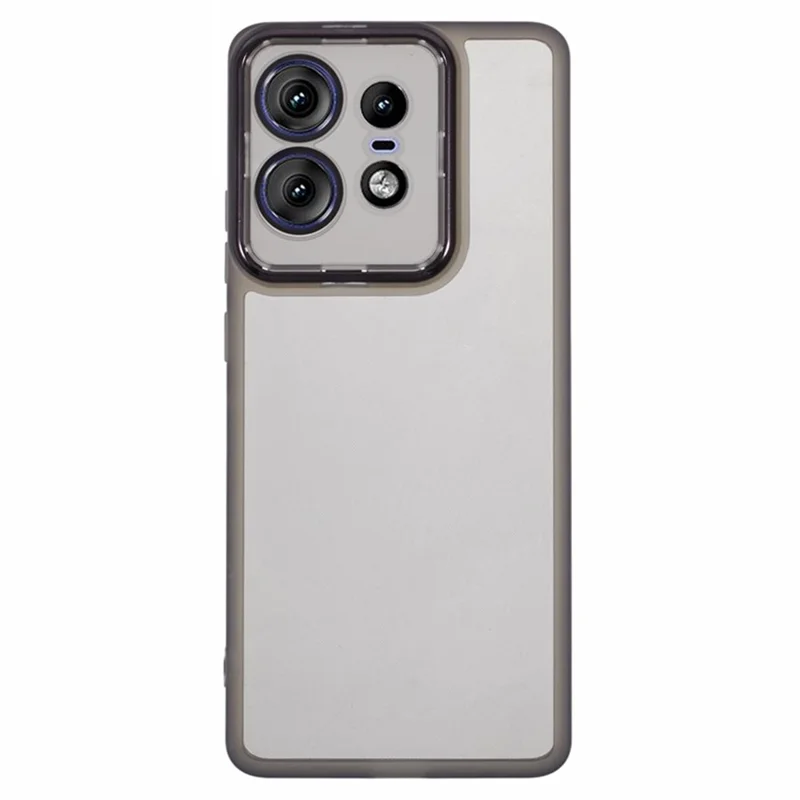 WANLONFENG DKSM Series for Motorola Edge 50 Pro 5G TPU Case Electroplated Frame with Tempered Glass - Transparent Black