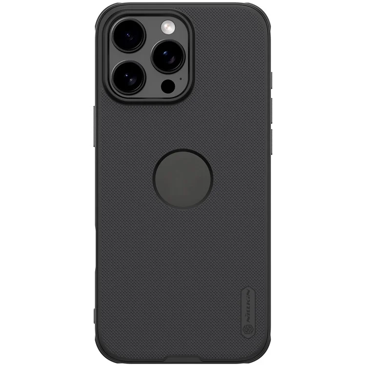 NILLKIN Super Frosted Shield Pro for iPhone 16 Pro Max Phone Case PC+TPU Matte Phone Cover (Logo Hole Design) - Black