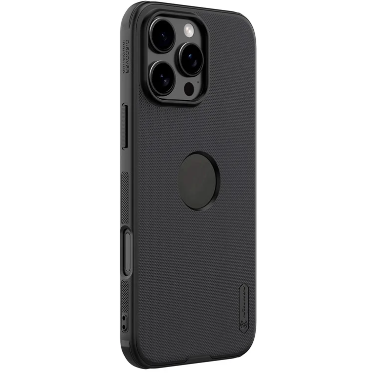 NILLKIN Super Frosted Shield Pro for iPhone 16 Pro Max Phone Case PC+TPU Matte Phone Cover (Logo Hole Design) - Black