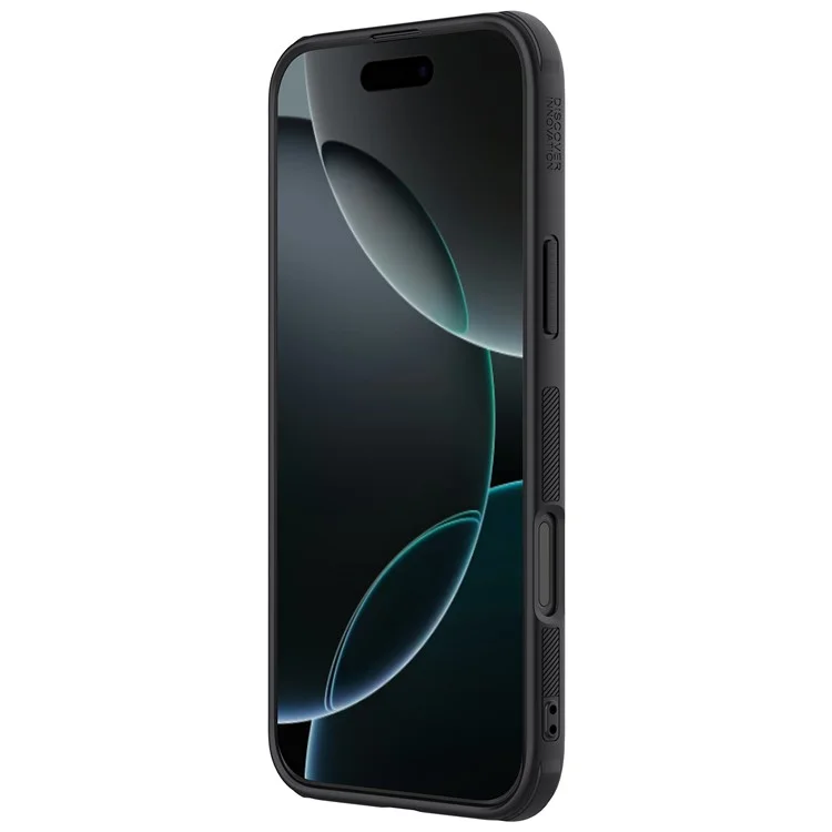 NILLKIN Super Frosted Shield Pro for iPhone 16 Pro Max Phone Case PC+TPU Matte Phone Cover (Logo Hole Design) - Black