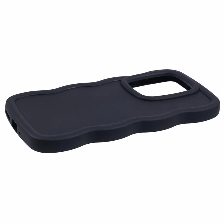 Серия Wanlonfeng XL Для Xiaomi Poco M6 Pro 4G / Redmi Note 13 Pro 4G Case Edge Cover Tpu Cover с Измельченной Стеклянной Пленкой - Черный