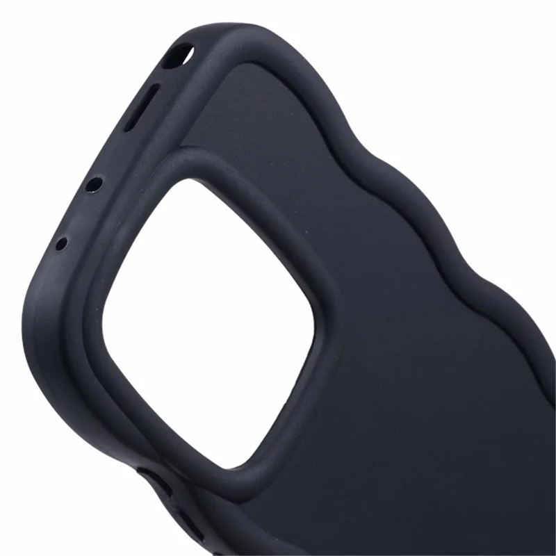 Серия Wanlonfeng XL Для Xiaomi Poco M6 Pro 4G / Redmi Note 13 Pro 4G Case Edge Cover Tpu Cover с Измельченной Стеклянной Пленкой - Черный