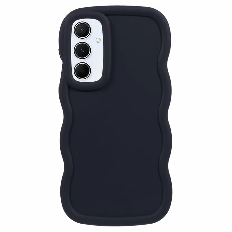 Série Wanlonfeng XL Pour Samsung Galaxy A55 5G Case de Couverture TPU Edge TPU Avec Film en Verre Trempé - Noir