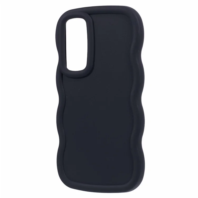 Série Wanlonfeng XL Pour Samsung Galaxy A55 5G Case de Couverture TPU Edge TPU Avec Film en Verre Trempé - Noir
