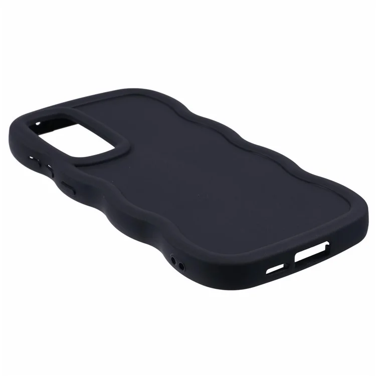 Série Wanlonfeng XL Pour Samsung Galaxy A55 5G Case de Couverture TPU Edge TPU Avec Film en Verre Trempé - Noir