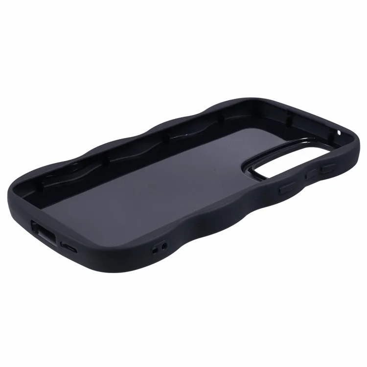 Série Wanlonfeng XL Pour Samsung Galaxy A55 5G Case de Couverture TPU Edge TPU Avec Film en Verre Trempé - Noir