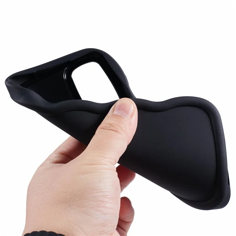 Série Wanlonfeng XL Pour Samsung Galaxy A55 5G Case de Couverture TPU Edge TPU Avec Film en Verre Trempé - Noir