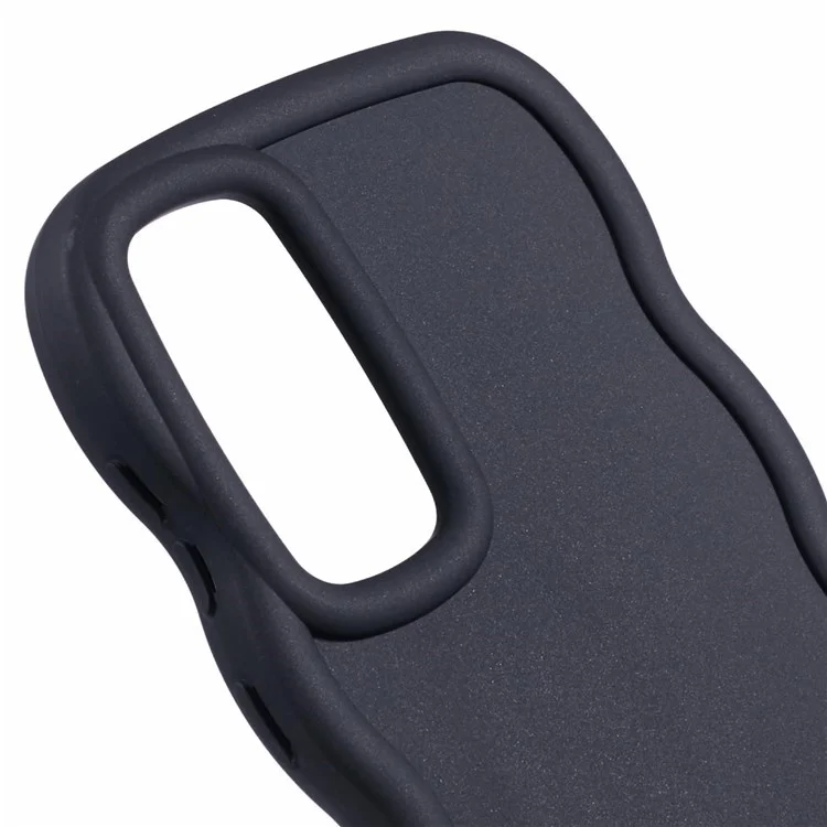 Série Wanlonfeng XL Pour Samsung Galaxy A35 5G Case de Couverture TPU Edge TPU Avec Film en Verre Trempé - Noir
