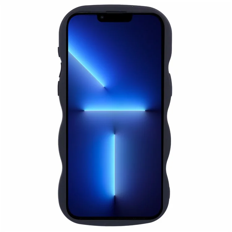 Серия Wanlonfeng XL Для Iphone 13 Pro Case Edge Cover Tpu Cover с Измельченной Стеклянной Пленкой - Черный