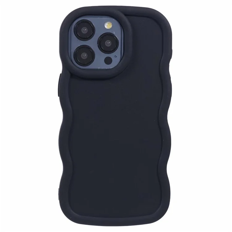Serie Wanlonfeng XL Para la Cubierta de TPU de Borde de la Case de Iphone 14 Pro Con Película de Vidrio Templado - Negro