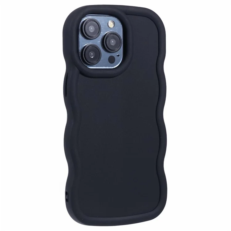Serie Wanlonfeng XL Para la Cubierta de TPU de Borde de la Case de Iphone 14 Pro Con Película de Vidrio Templado - Negro