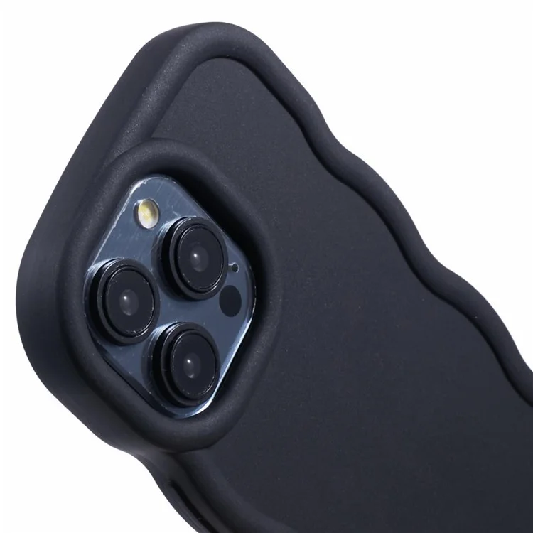 Serie Wanlonfeng XL Para la Cubierta de TPU de Borde de la Case de Iphone 14 Pro Con Película de Vidrio Templado - Negro