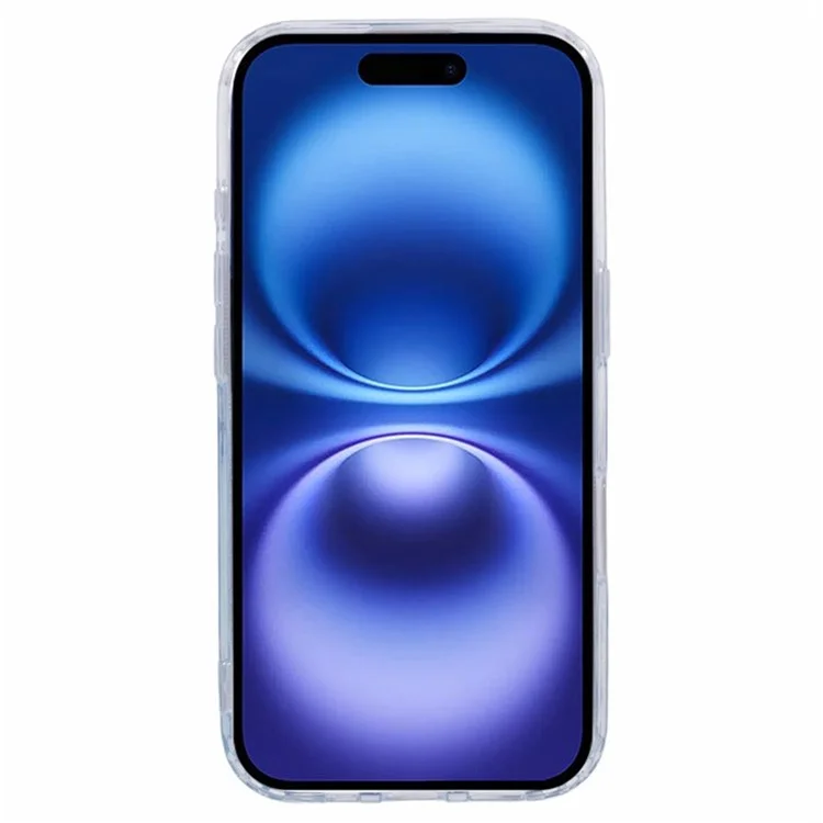Serie Wanlonfeng JWT1 Para Iphone 16 Magnetic Case Epoxy Glitter TPU Tpula Con Pila - Azul
