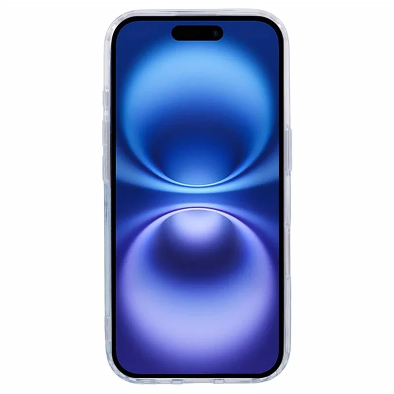 Serie Wanlonfeng JWT1 Per Iphone 16 Plus Magnetic Case Epoxy Glitter TPU Copertura Con Pellicola in Vetro Temperato - Blu