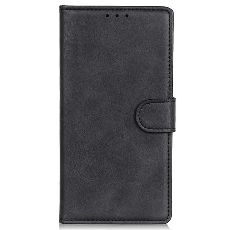 Pour Xiaomi 14t Stand Portefeuille Couverture de Téléphone en Cuir de Texture Vache en Cuir - Noir