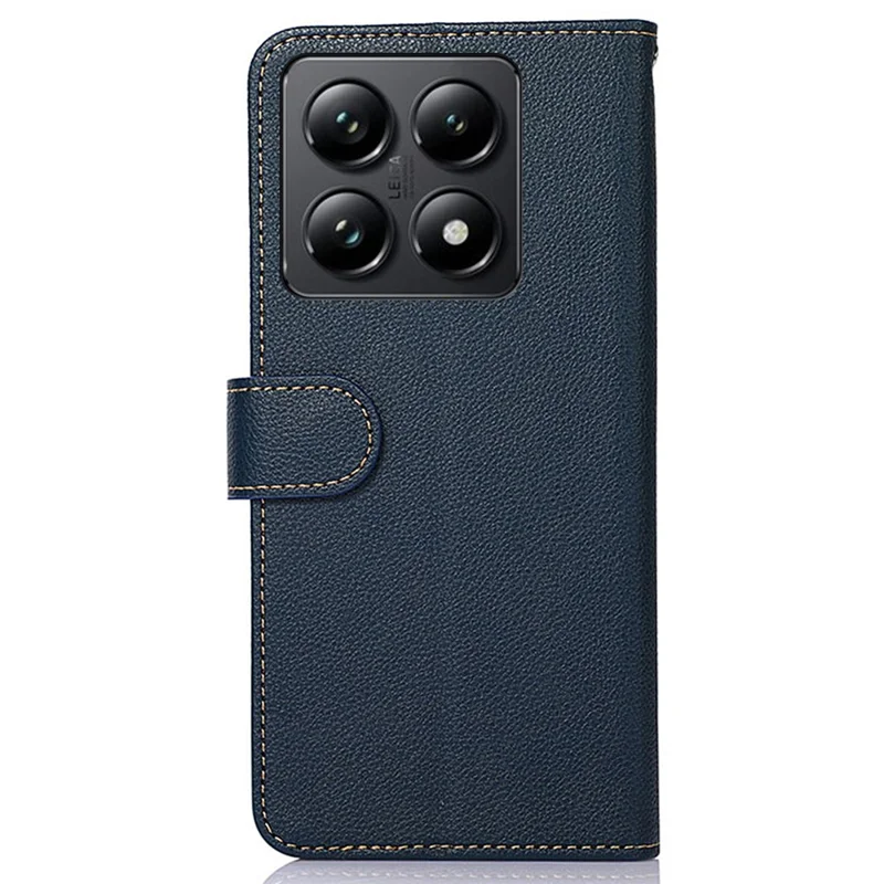 KHAZNEH Pour Xiaomi 14T Pro Case RFID Blocking Wallet PU Leather Phone Cover - Blue