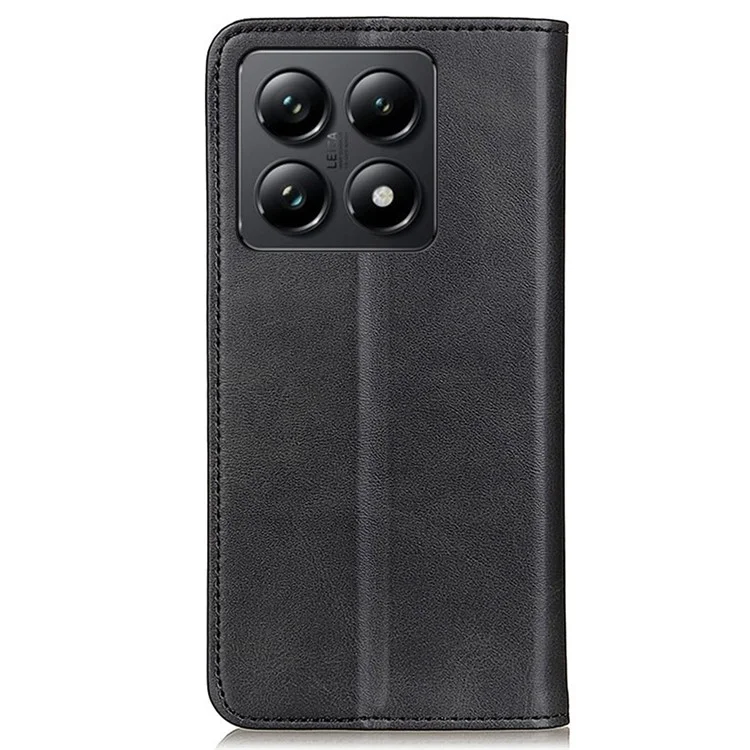 Para Xiaomi 14T Case Split Leather Flip Wallet Phone Cover - Black