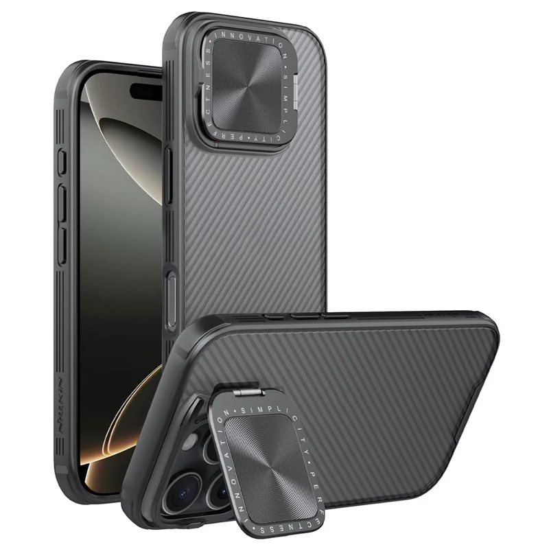 NILLKIN Camshield Prop Series for iPhone 16 Pro Case Translucent Slide Camera Protection PC + TPU Phone Cover