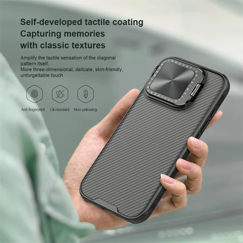 NILLKIN Camshield Prop Series for iPhone 16 Pro Case Translucent Slide Camera Protection PC + TPU Phone Cover