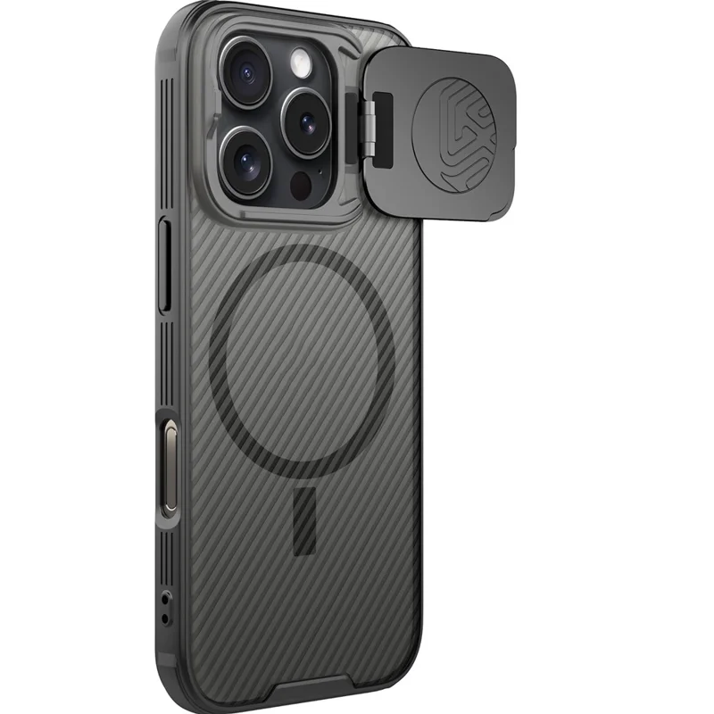 NILLKIN Camshield Prop Magnetic Translucent Series for iPhone 16 Pro Max Case Compatible with MagSafe TPU+PC Phone Cover with Camera Lid
