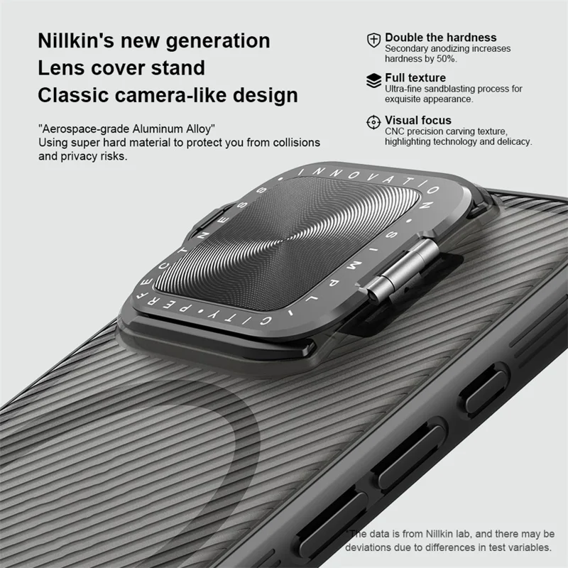 NILLKIN Camshield Prop Magnetic Translucent Series for iPhone 16 Pro Max Case Compatible with MagSafe TPU+PC Phone Cover with Camera Lid