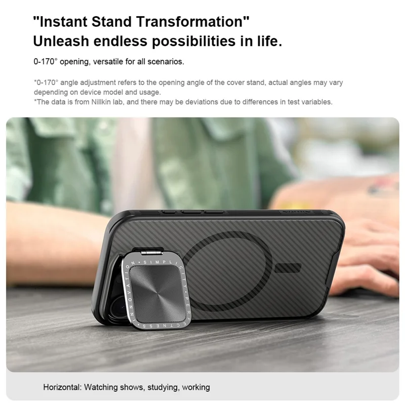 NILLKIN Camshield Prop Magnetic Translucent Series for iPhone 16 Pro Case Compatible with MagSafe TPU+PC Phone Cover with Camera Lid