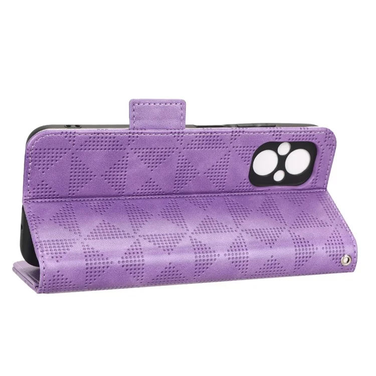Per Xiaomi Poco M5 4G Triangolo Triangle Pattern Telef - Viola
