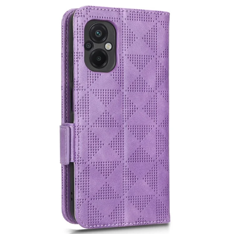 Per Xiaomi Poco M5 4G Triangolo Triangle Pattern Telef - Viola