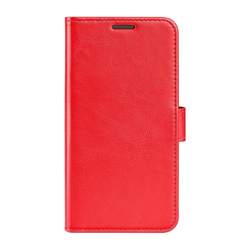 For Xiaomi Poco C75 4G / Redmi 14R 5G / 14C 4G Wallet Case Crazy Horse Texture Stand Leather Phone Cover - Red