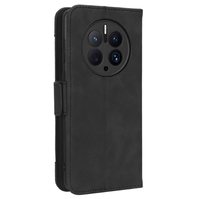 Per Huawei Mate 50 Pro 4G Protezione completa Custodia portafoglio in pelle PU con più slot per schede e supporto - Nero
