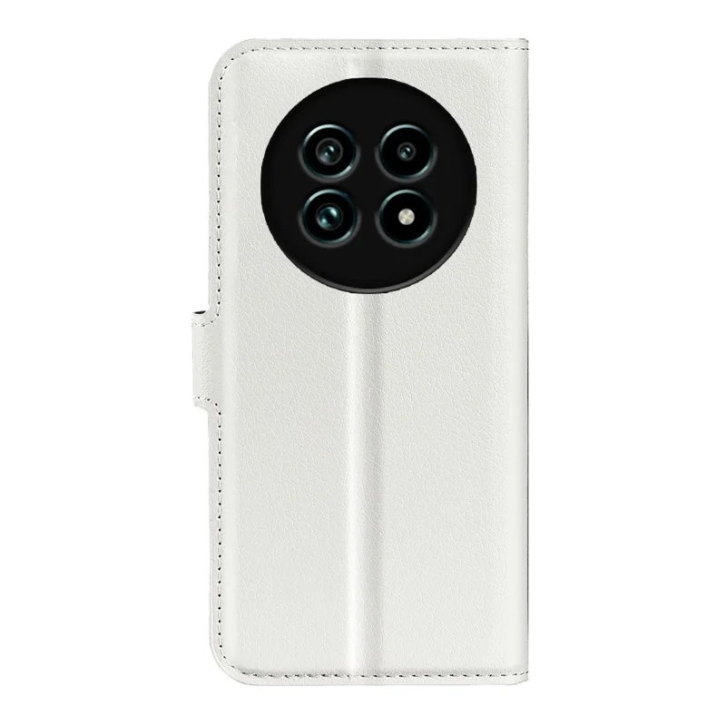 For Realme 13 Pro 5G (Global) / 13 Pro+ 5G (Global) Case Litchi Texture Shockproof Leather Wallet Phone Cover - White