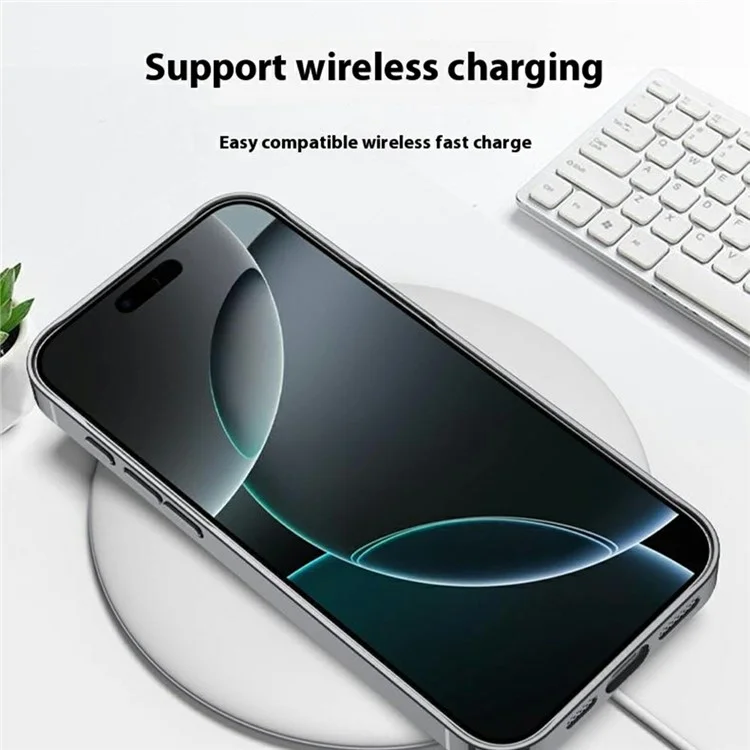 GKK For iPhone 16 Pro Case Compatible with MagSafe Anti-Scratch PC+TPU+PU Phone Cover - Black
