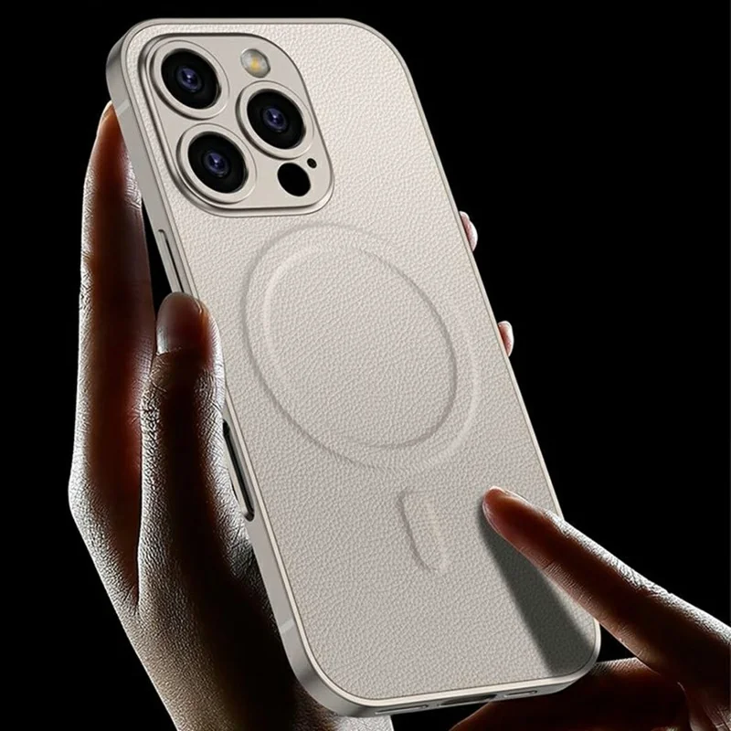 GKK For iPhone 16 Pro Max Case Compatible with MagSafe Skin-Touch Shockproof PU+PC Phone Cover - Black