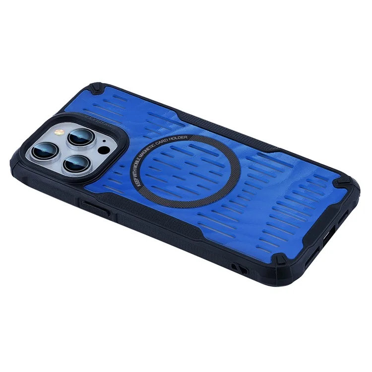 Per Iphone 15 Pro Max Case Dissipazione di Calore Dissipazione Cavo Magnetica Anti-Drop TPU+PC Copertura Telefonica Compatibile Con Magsafe - Baby Blue