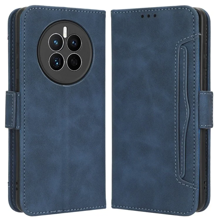 Для Huawei Mate 50 4G PU Кожа Нескольких Слотов Для Карт Подставки Для Кошелька. - Синий