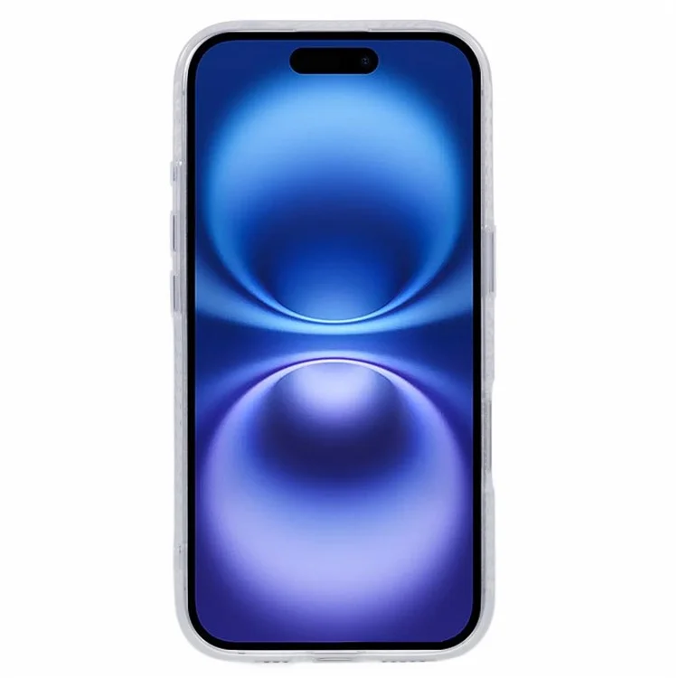 Pour Iphone 16 Plus Case Compatible Avec Magsafe Sea Waves IMD Tpu + Acrylique Téléphone Couverture - Blanc