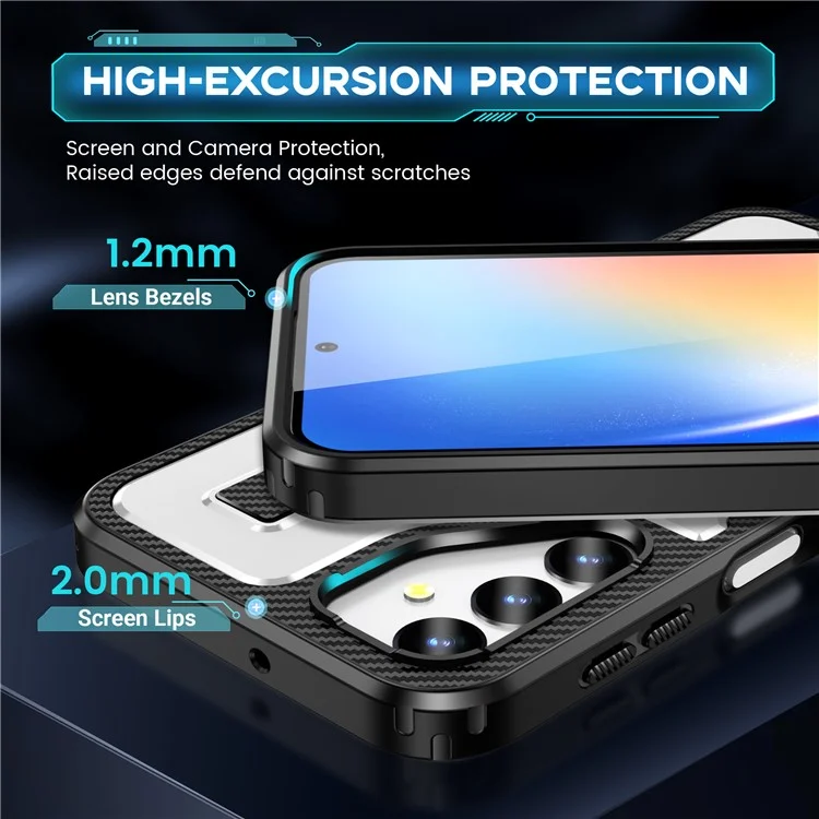 Para Samsung Galaxy A24 4G (162.1 x 77.6 x 8.3 Mm) Caso TPU+PC Teletro Cubierta Con Correa de Los Digares de Silicona - Blanco
