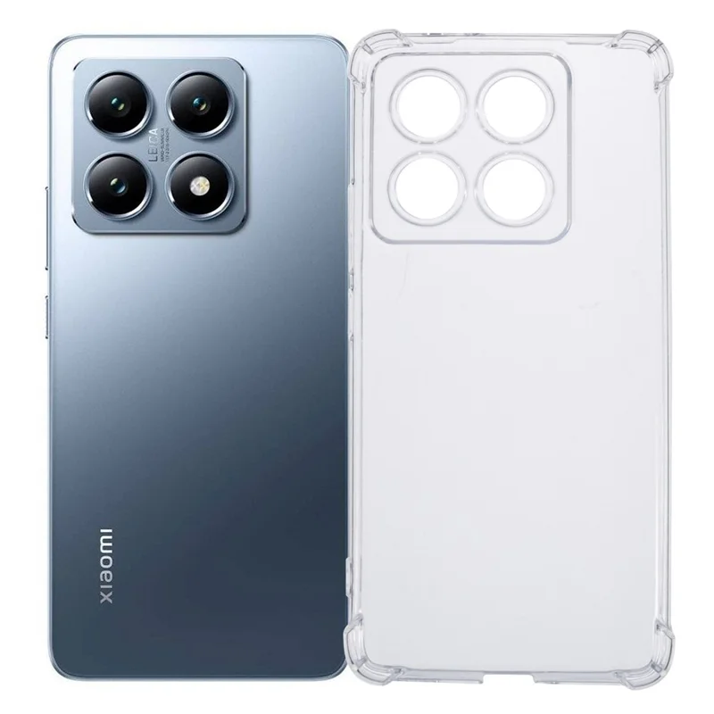 For Xiaomi 14T Pro Phone Case Reinforced Four Corner Anti-Drop Clear TPU Cover