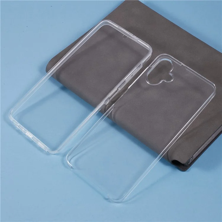 For Samsung Galaxy A06 4G Case TPU Frame Clear Acrylic Back Phone Cover with PET Film