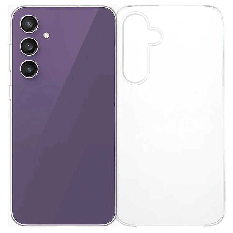 For Samsung Galaxy S24 FE Case TPU Frame Clear Acrylic Back Phone Cover with PET Film
