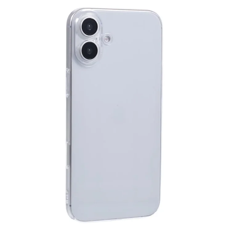 For iPhone 16 Case Shock-Absorption Hard PC Phone Cover Transparent (Precise Lens Cutouts)
