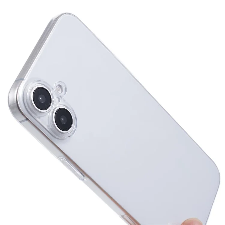 For iPhone 16 Case Shock-Absorption Hard PC Phone Cover Transparent (Precise Lens Cutouts)