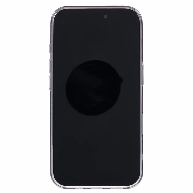 Nível x Para Iphone 16 Case Compatível Com MagSafe Matte Merdered Glass+TPU Tampo - Preto Transparente