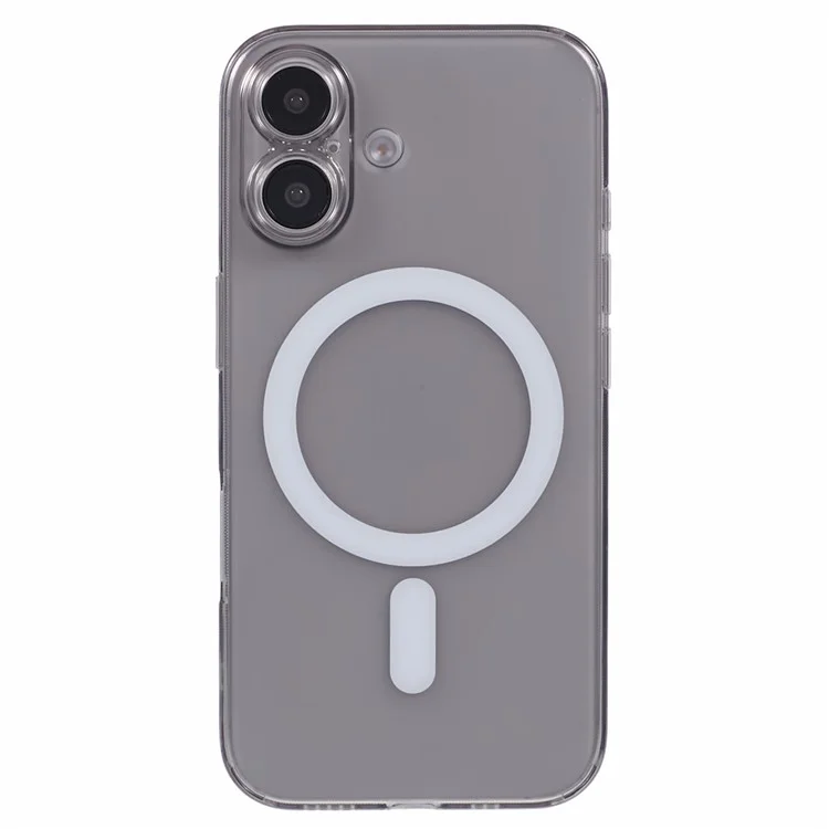 Nível x Para Iphone 16 Case Compatível Com MagSafe Matte Merdered Glass+TPU Tampo - Preto Transparente