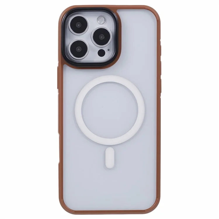 Série Crimpal Clear de Niveau x Pour Iphone 16 Pro Max Case Tpu + pc Téléphone Couverture Compatible Avec Magsafe - or Titane