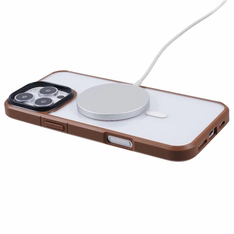 Série Crimpal Clear de Niveau x Pour Iphone 16 Pro Max Case Tpu + pc Téléphone Couverture Compatible Avec Magsafe - or Titane